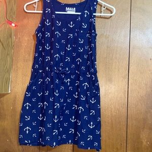 Blue and white anchor little anchor dress